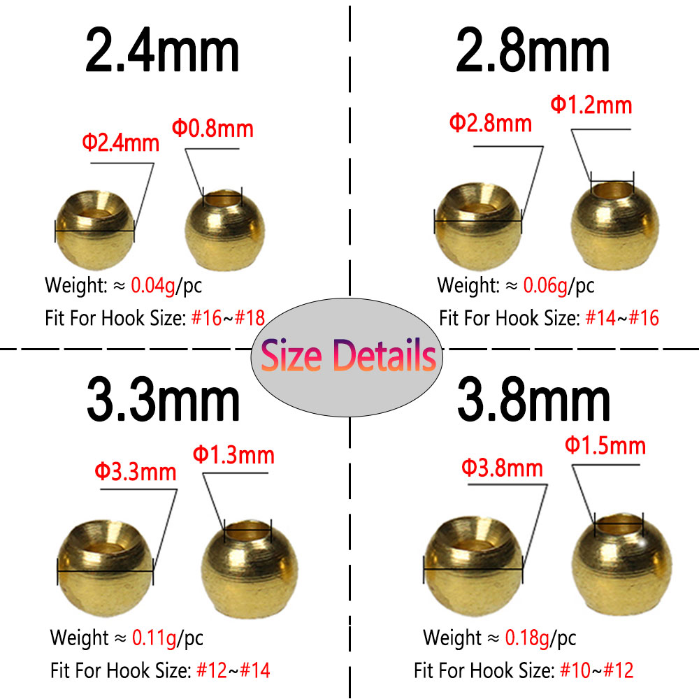 Bimoo 100PCS 2.4mm 2.8mm 3.3mm - огляд і ціна Fishing Equipment For Trout