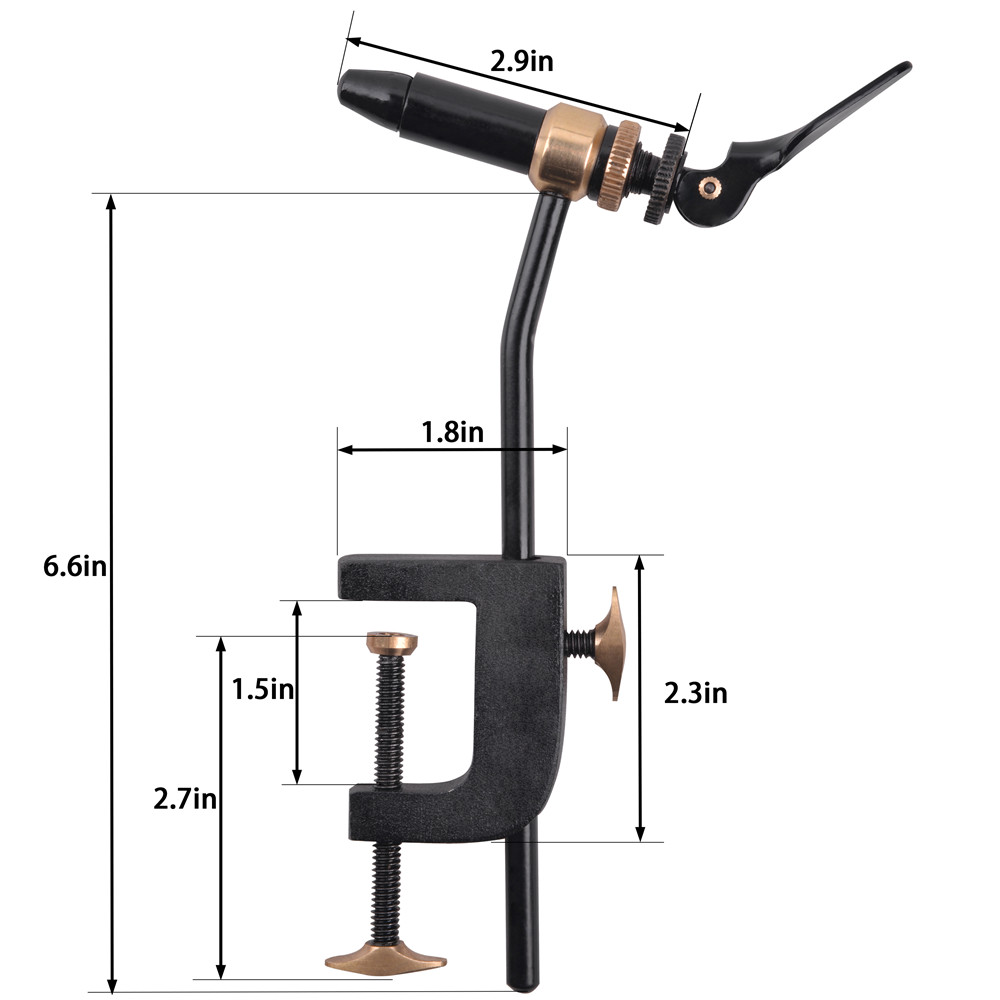 Rotary Fly Tying Vise Tool Saf - огляд і ціна Fishing Equipment Lures