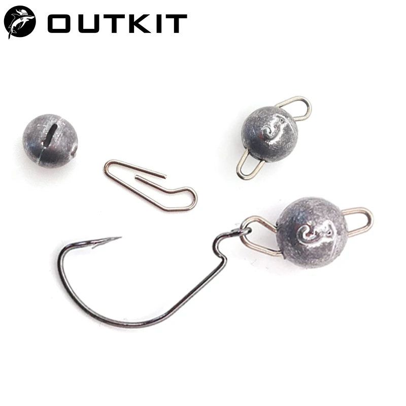 OUTKIT 10pcs/lot Lead Head Sin - огляд і ціна Fishing Equipment Lures